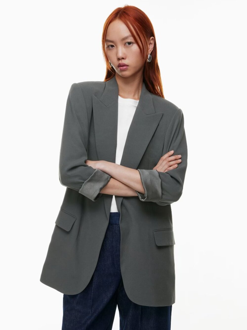Aritzia Babaton Ambition Blazer Coal Grey